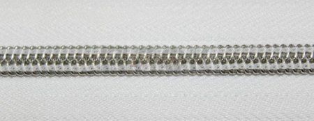 Рулонная молния спиральная (витая) тип 5 декоративная цв 101 зв серебро (рул 200м/уп 2000м)