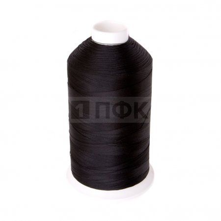 Нить швейная армированная 86Л 3000м цвет черный (уп 5/50 боб)