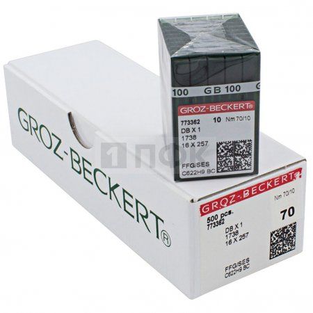 Иглы Groz Beckert DBx1 70/10 (уп 100шт)