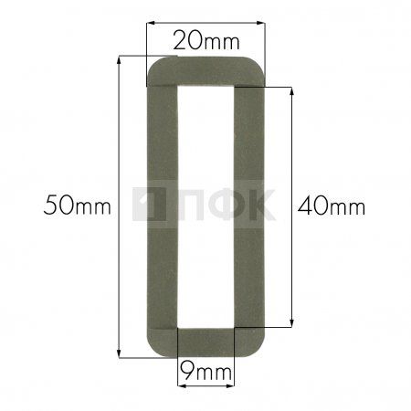 Пряжка-рамка Р-40(ОЩ-40) ПП 40мм цв 328 хаки (уп 1000шт/10000шт)