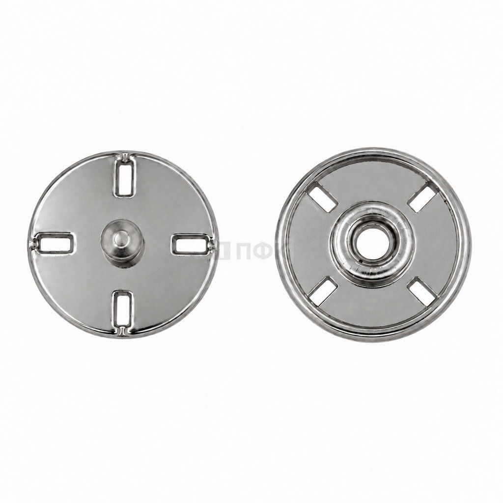 Кнопка пришивная декоративная YM-2118 18мм цв никель (уп 100шт/кор 1000шт)