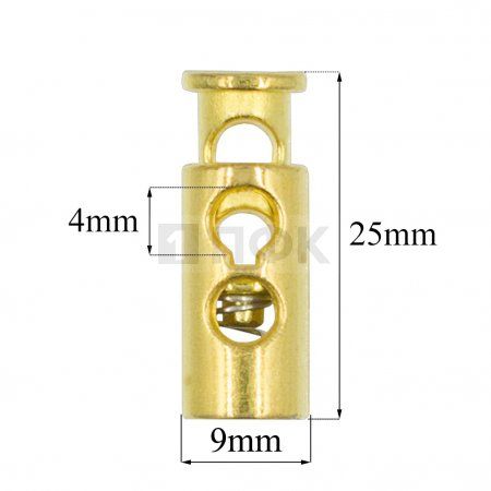 Фиксатор для шнура пластик L4 цв золото (уп 500шт)