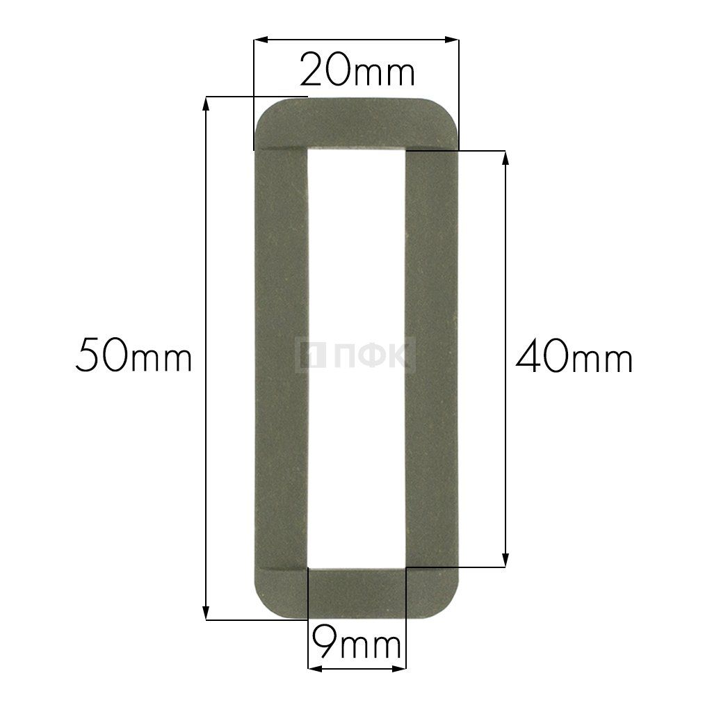 Пряжка-рамка Р-40(ОЩ-40) ПП 40мм цв 328 хаки (уп 1000шт/10000шт)
