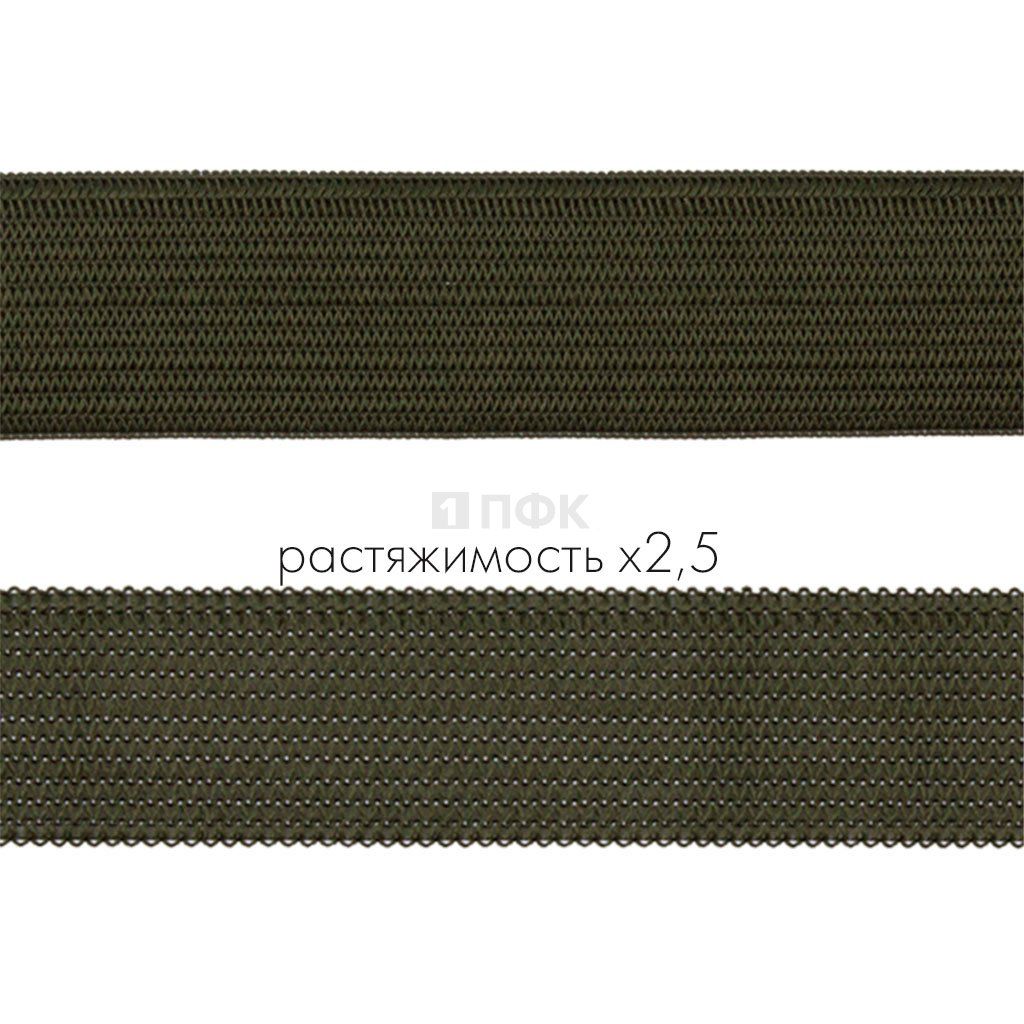 Резинка вязанная 30мм 11.1 гр/м цв хаки (рул 40м/уп 400м)