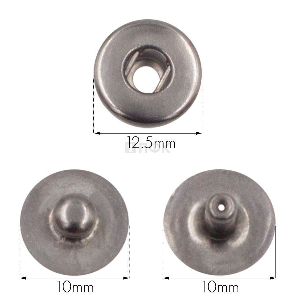 3 Части кнопки для одежды 12,5мм Альфа сталь цв никель тем (уп 1440шт) STRONG  — ПФКР 3 Части кнопки для одежды 12,5мм Альфа сталь цв никель тем (уп 1440шт) STRONG