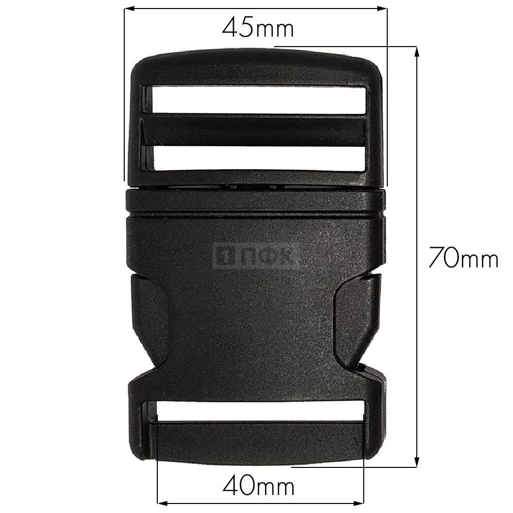 Фастекс (защелка-трезубец) ПП арт.8921 40(38)мм цв черный (уп 1000шт) — ПФКР Фастекс (защелка-трезубец) ПП арт.8921 40(38)мм цв черный (уп 1000шт)