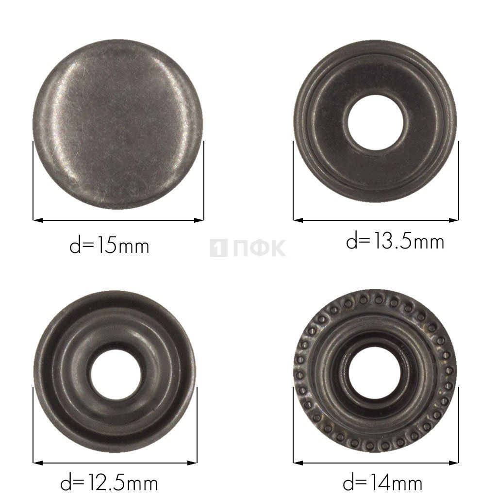 Кнопка для одежды 15мм №61 нерж цв никель тем (уп 720шт) NEW STAR — ПФКР Кнопка для одежды 15мм №61 нерж цв никель тем (уп 720шт) NEW STAR