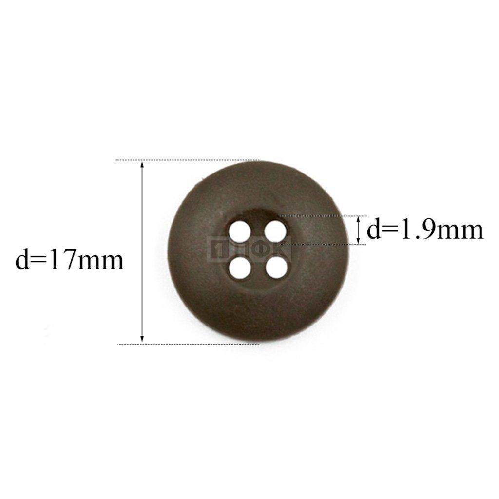 Пуговица НАТО 17-4 ПП 17мм цв хаки (уп 1000шт)