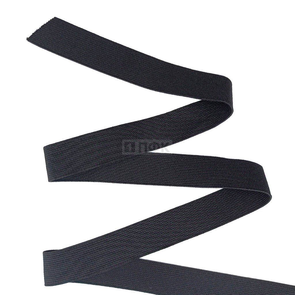 Резинка тканая 25мм 16 гр/м арт.TPC цв черный (уп 40м/1280м)