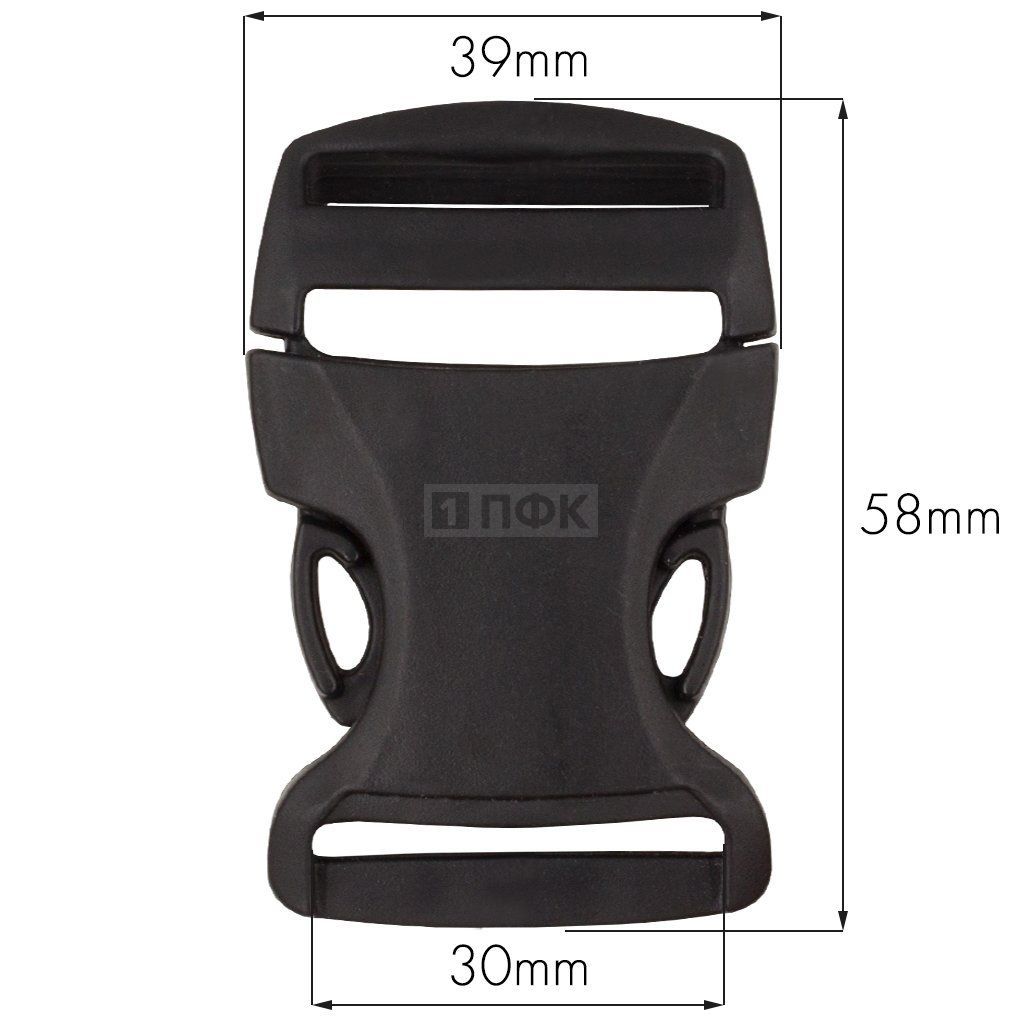 Фастекс БФ-30 (защелка-трезубец) ПП 30мм цв черный (уп 1000шт) — ПФКР Фастекс БФ-30 (защелка-трезубец) ПП 30мм цв черный (уп 1000шт)