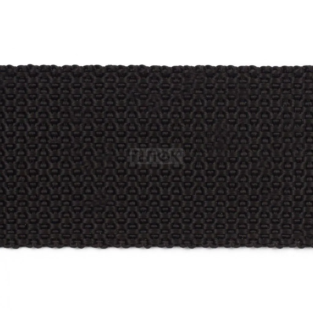 Стропа текстильная (лента ременная) 22мм 4,5 гр/м цв 60 черный (рул 100м/уп 3000м)