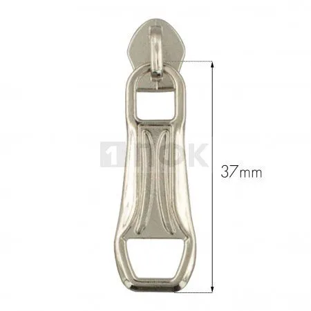 Бегунок для спиральной (витой) молнии тип 5 галант N8 цв никель (уп 500шт/2500шт)