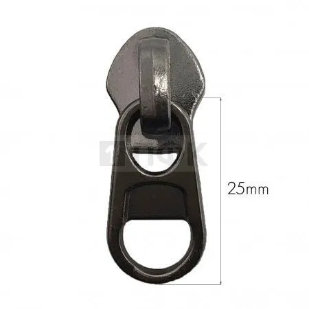 Бегунок для спиральной (витой) молнии тип 8 галант цв никель тем (уп 500шт/5000шт) РЕВЕРС KKY