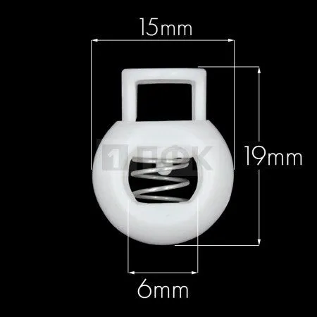 Фиксатор для шнура шар пластик 8953 цв белый (уп 500шт)