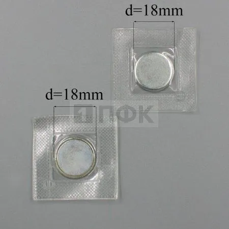 Кнопка магнитная потайная круглая 18мм цв никель (уп 250пар) Кнопка магнитная потайная круглая 18мм цв никель (уп 250пар)