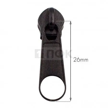 Бегунок для спиральной (витой) молнии тип 5 галант цв 322 черный (уп 2000шт/10000шт)2,3гр УЛУЧШЕННЫЙ