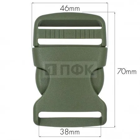 Фастекс (защелка-трезубец) РОМ арт.В3-096 38мм цв олива (уп 100шт/1000шт) Фастекс (защелка-трезубец) РОМ арт.В3-096 38мм цв олива (уп 100шт/1000шт)