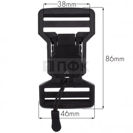 Фастекс (защелка-трезубец) ПА 40мм магнитный цв черный (уп 50шт) Фастекс (защелка-трезубец) ПА 40мм магнитный цв черный (уп 50шт)
