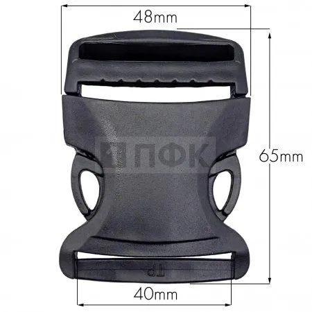Фастекс (защелка-трезубец) ПП 40мм 65*48*12 цв черный (уп 100шт) усиленный Фастекс (защелка-трезубец) ПП 40мм 65*48*12 цв черный (уп 100шт) усиленный