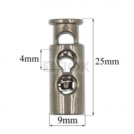 Фиксатор для шнура пластик L4 цв никель тем (уп 500шт) Фиксатор для шнура пластик L4 цв никель тем (уп 500шт)