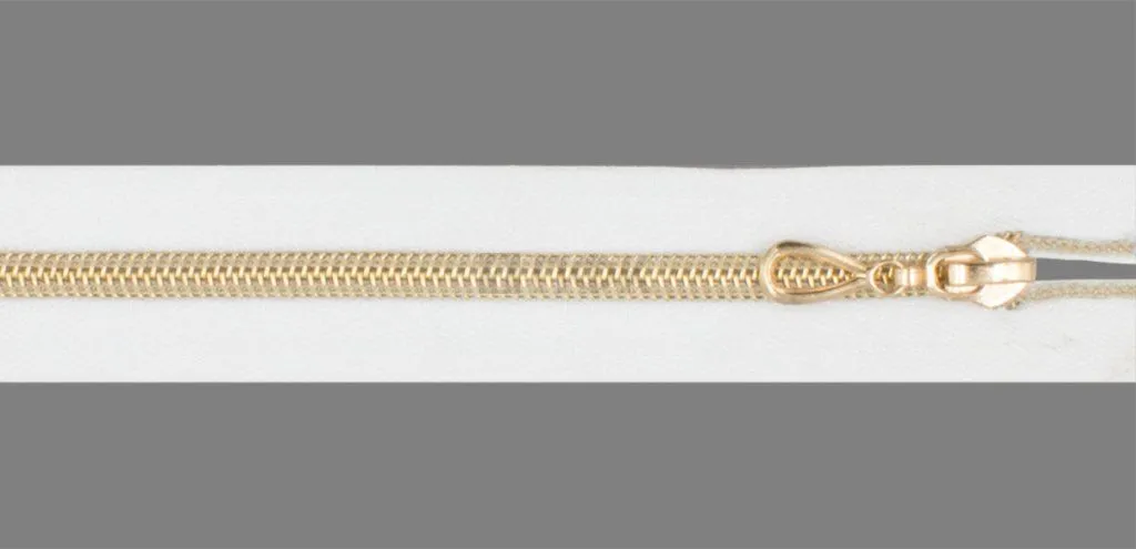 Молния спиральная (витая) тип 7 80см разъем цв 101 зв Rus Gold (уп 100шт)
