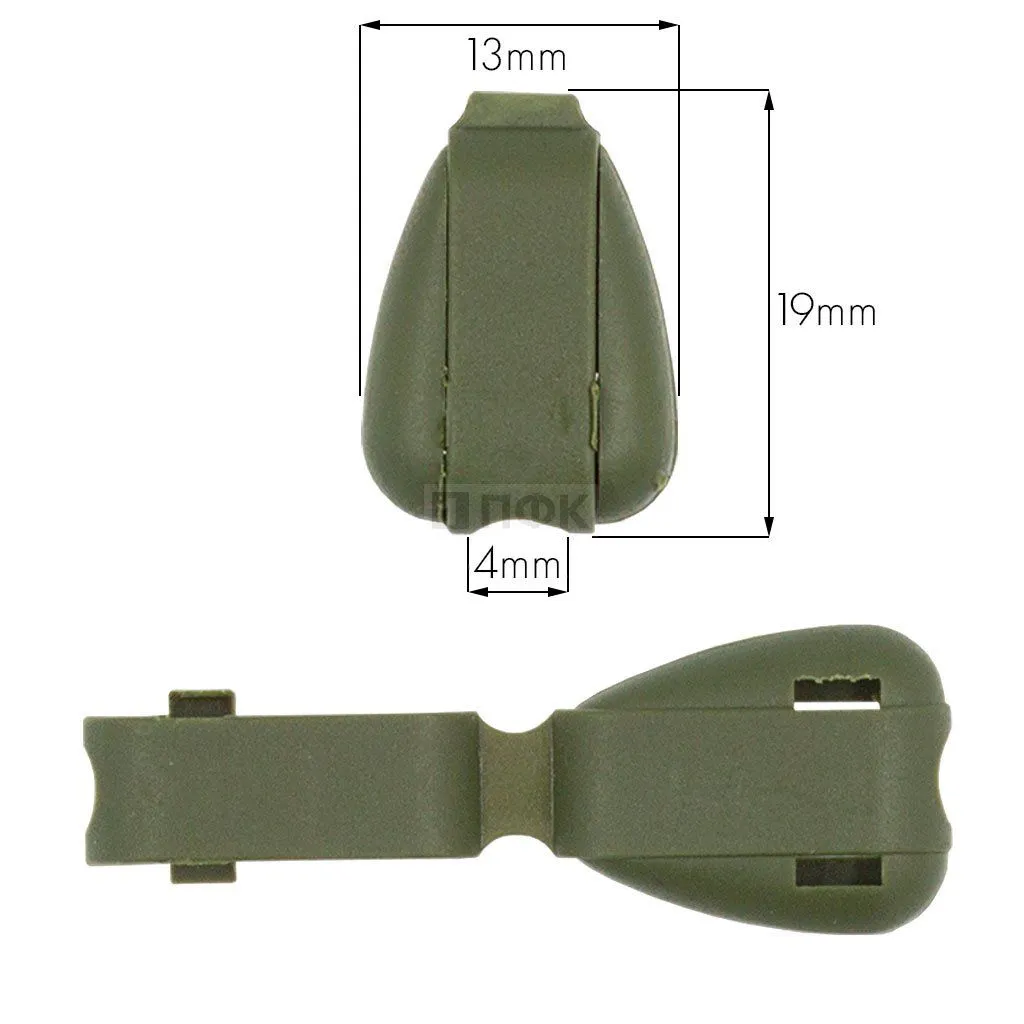 Наконечник для шнура пластик F-8231 цв оливковый (уп 1000шт)