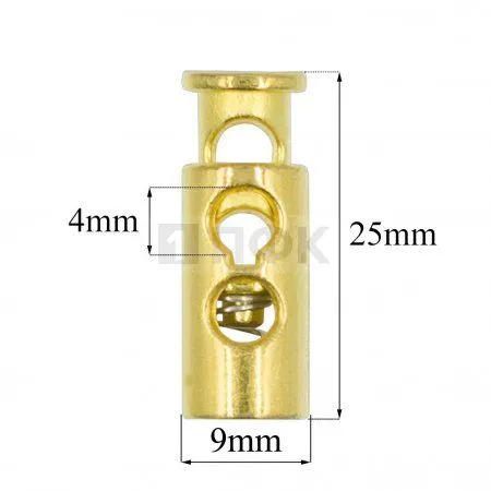 Фиксатор для шнура пластик L4 цв золото (уп 500шт) Фиксатор для шнура пластик L4 цв золото (уп 500шт)