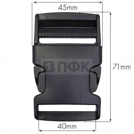 Фастекс (защелка-трезубец) ПП 40мм цв черный (уп 2000шт) Фастекс (защелка-трезубец) ПП 40мм цв черный (уп 2000шт)