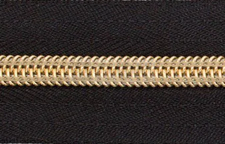 Рулонная молния спиральная (витая) тип 5 декоративная цв 322 зв Rus Gold (рул 200м/уп 2000м) Рулонная молния спиральная (витая) тип 5 декоративная цв 322 зв Rus Gold (рул 200м/уп 2000м)