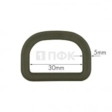 Полукольцо пластик 30мм цв хаки (уп 1000шт/10000шт) ПФК Полукольцо пластик 30мм цв хаки (уп 1000шт/10000шт) ПФК