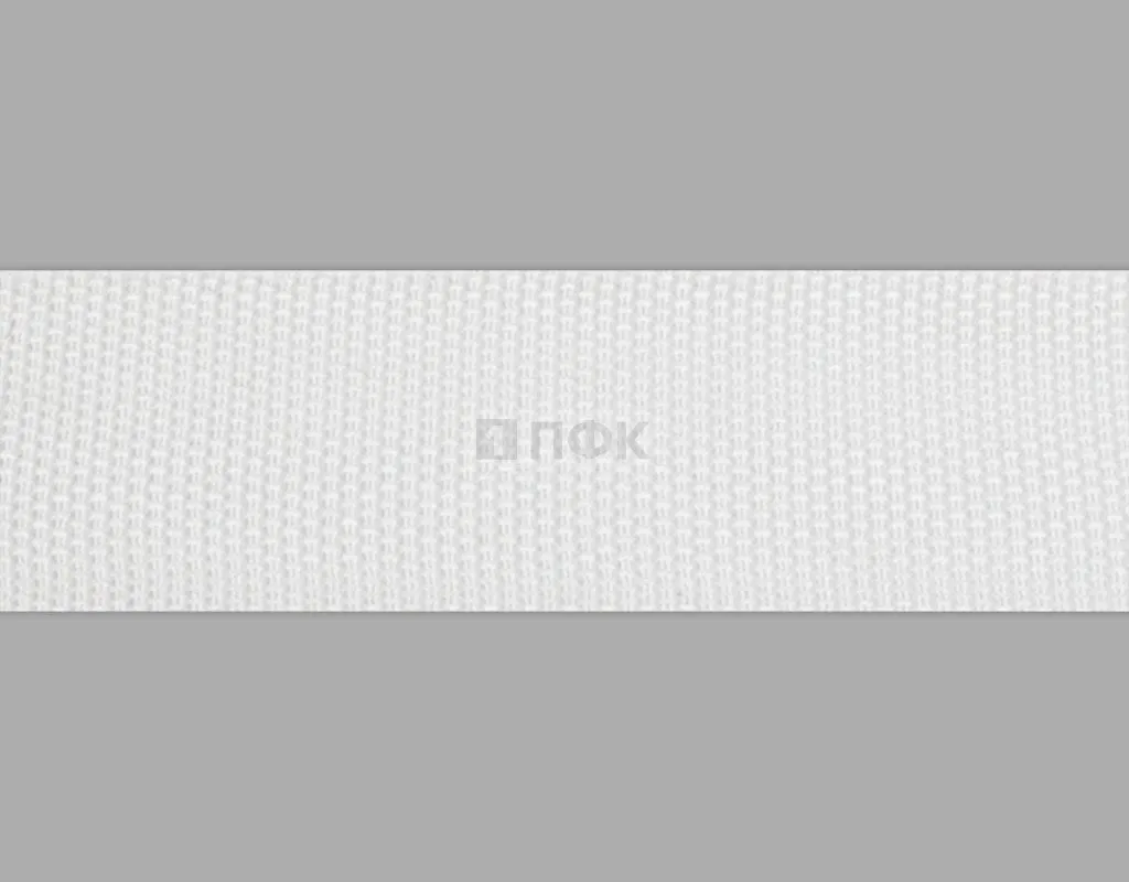 Стропа текстильная (лента ременная) окантовочная 22мм 6,4гр/м цв 6 белый (рул 91,44м/уп 1828м)