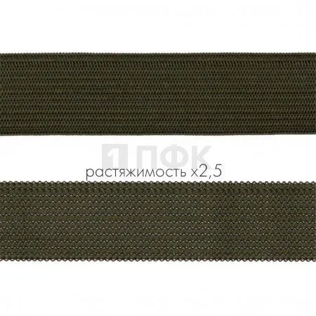 Резинка вязанная 30мм 11.1 гр/м цв хаки (рул 40м/уп 400м)