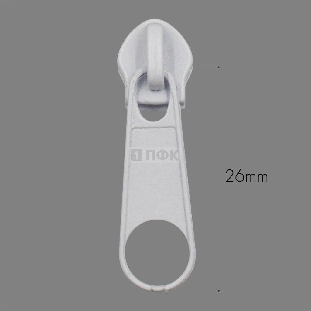 Бегунок для спиральной (витой) молнии тип 5 галант цв 101 белый (уп 2000шт/10000шт) ПЛАСТИК — ПФКР Бегунок для спиральной (витой) молнии тип 5 галант цв 101 белый (уп 2000шт/10000шт) ПЛАСТИК