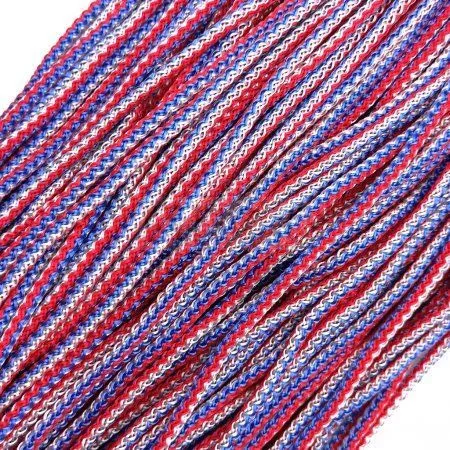 Шнур 4мм 2 гр/м цв белый синий красный (уп 100м/500м) Шнур 4мм 2 гр/м цв белый синий красный (уп 100м/500м)