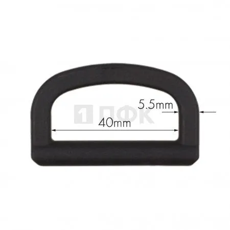 Полукольцо пластик 40мм цв чёрный (уп 500шт/5000шт) ПФК Полукольцо пластик 40мм цв чёрный (уп 500шт/5000шт) ПФК