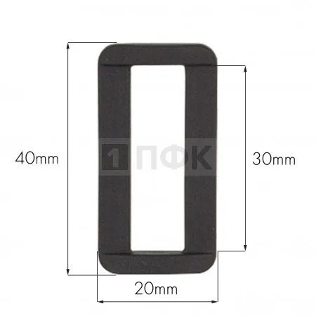 Пряжка-рамка пластик 30мм ПП цв черный (уп 1000шт/10000шт) ПФК