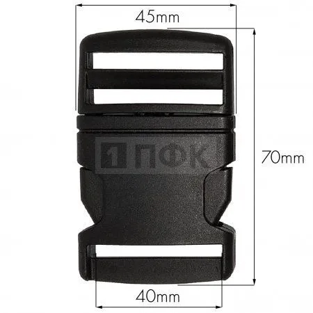 Фастекс (защелка-трезубец) ПП арт.8921 40(38)мм цв черный (уп 1000шт) Фастекс (защелка-трезубец) ПП арт.8921 40(38)мм цв черный (уп 1000шт)