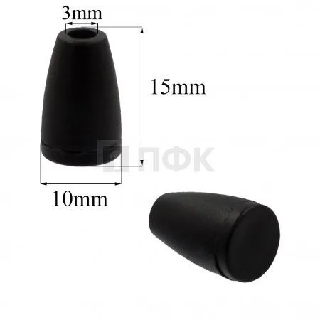 Наконечник для шнура 27106-Н ПП цв черный (уп 1000шт) Наконечник для шнура 27106-Н ПП цв черный (уп 1000шт)