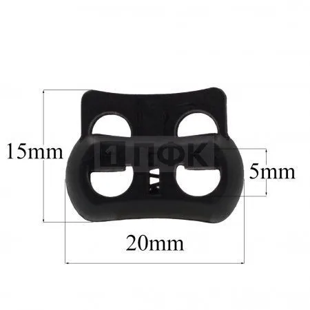 Фиксатор для шнура пластик B21 "сова" малый цв черный (уп 1000шт) Фиксатор для шнура пластик B21 "сова" малый цв черный (уп 1000шт)