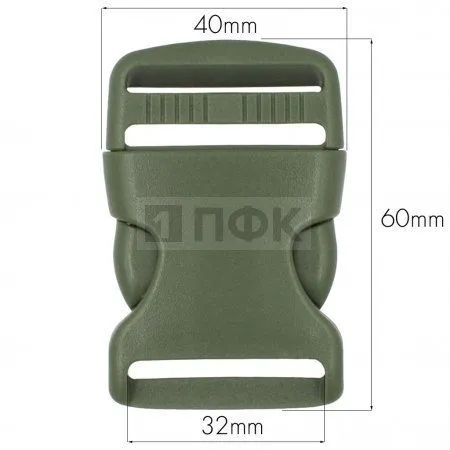 Фастекс (защелка-трезубец) арт.В3-102 32мм РОМ цв олива (уп 100шт/1000шт)