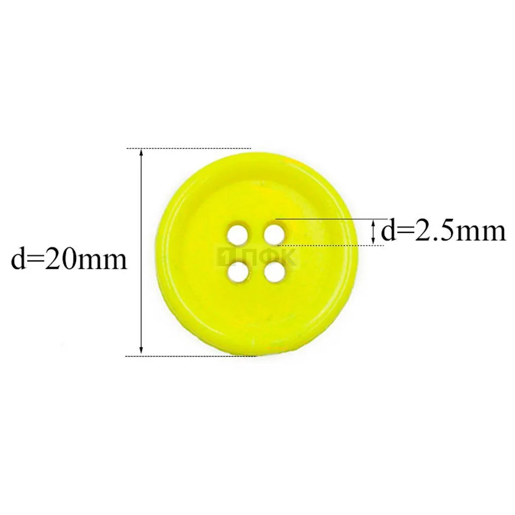 Пуговица 51400-20 ПА 20мм цв в ассортименте (уп 1000шт)
