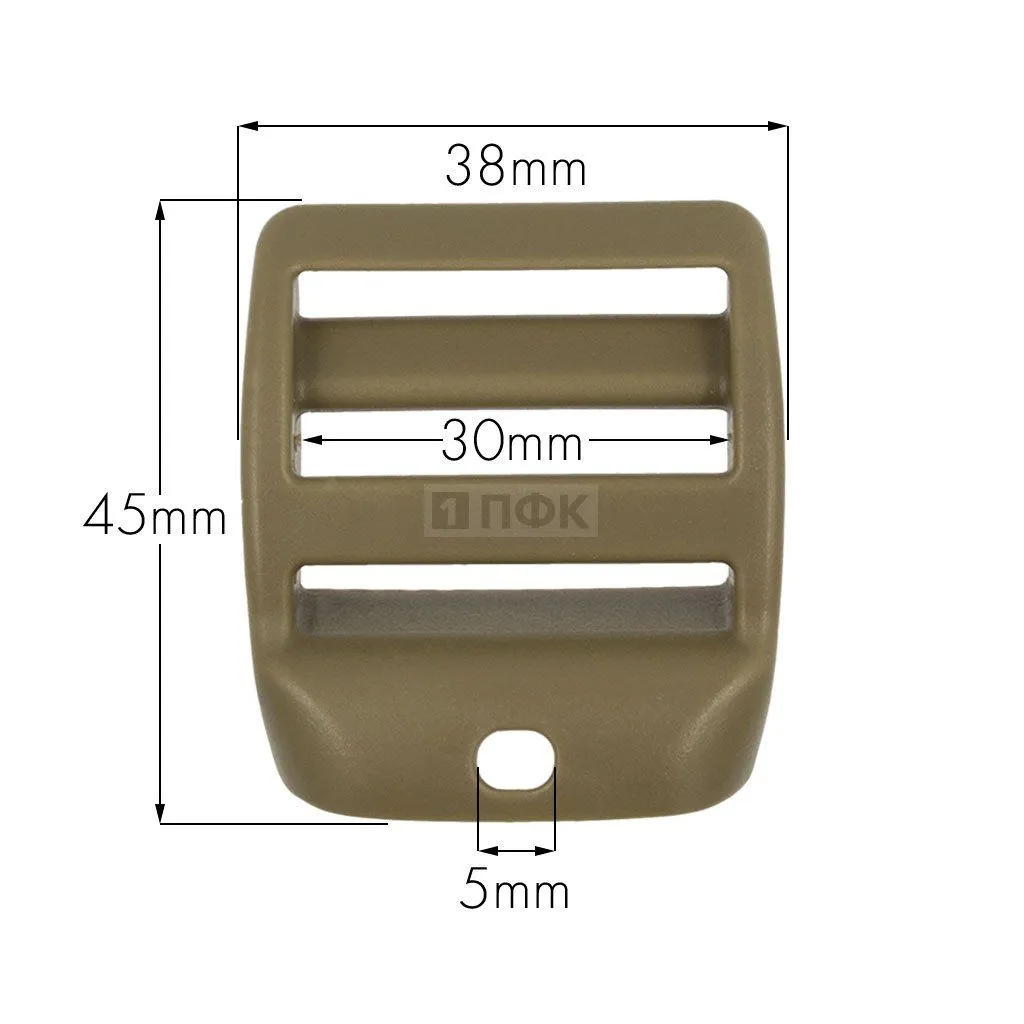 Пряжка-крыло трехщелевая U-30 ПФЛ 30мм цв койот (уп 1000шт)