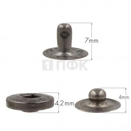 3 Части кнопки для одежды 12,5мм Альфа нерж цв никель тем (уп 1440шт) DNG 3 Части кнопки для одежды 12,5мм Альфа нерж цв никель тем (уп 1440шт) DNG