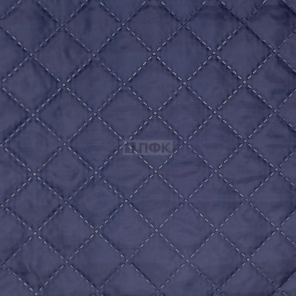 Ткань термостёжка (подкладка 190 Т, 53 г/м2 +синтепон 100 г/м2) ромб 35*35 цв синий 320 (рул 50 м)