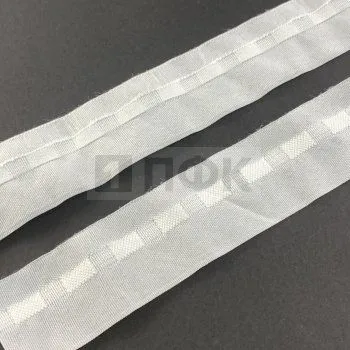 Шторная тесьма 40мм №40 DUZ цв белый (рул 50м)