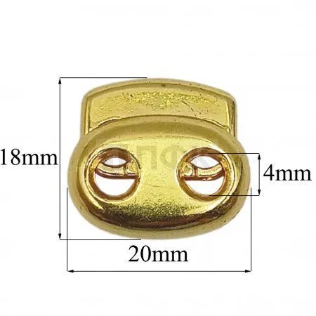 Фиксатор для шнура пластик 8398 цв золото (уп 500шт) Фиксатор для шнура пластик 8398 цв золото (уп 500шт)