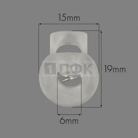 Фиксатор для шнура шар пластик 8953 цв прозрачный (уп 500шт)