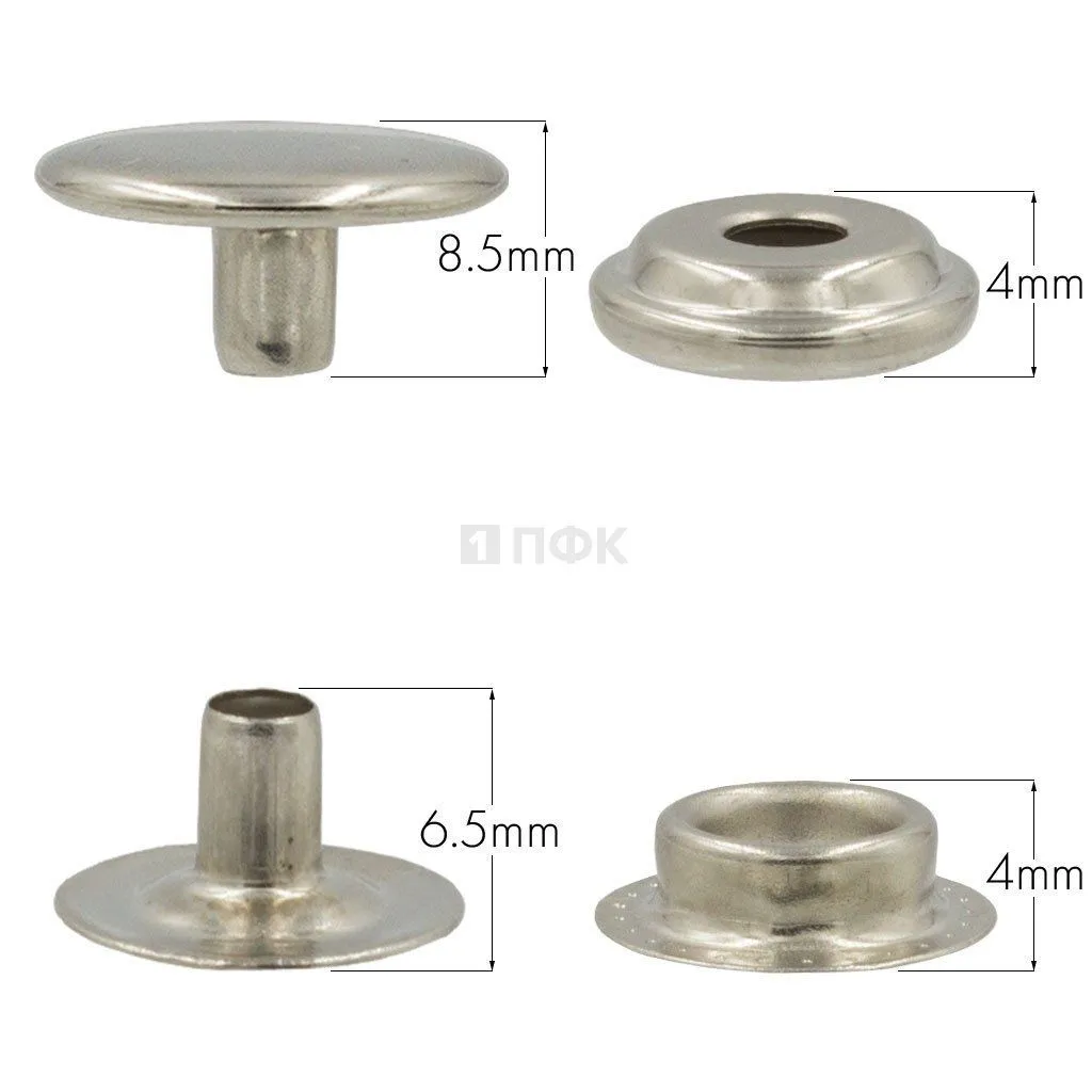 Кнопка для одежды 15мм №61 латунь цв никель (уп 720шт) STRONG