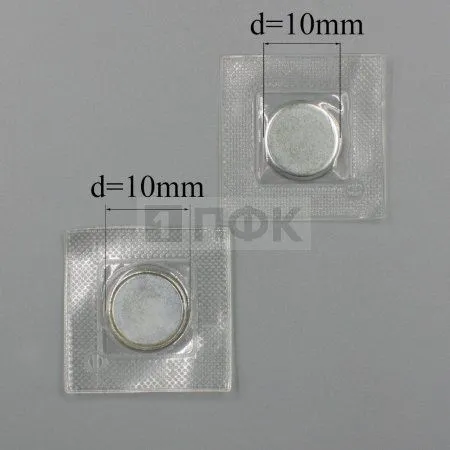 Кнопка магнитная потайная круглая 10мм цв никель (уп 250пар) Кнопка магнитная потайная круглая 10мм цв никель (уп 250пар)