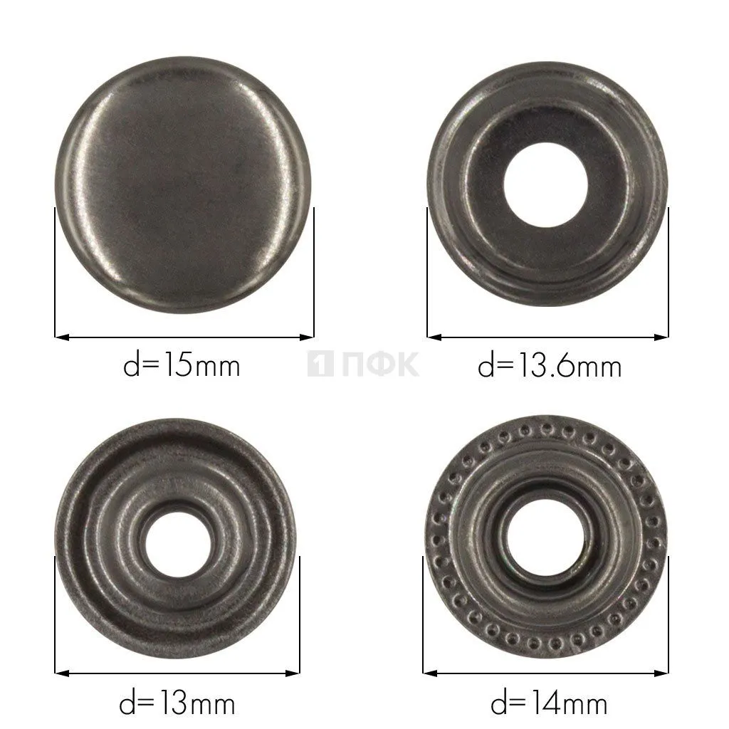 Кнопка для одежды 15мм №61 сталь цв никель тем (уп 720шт) NEW STAR — ПФКР Кнопка для одежды 15мм №61 сталь цв никель тем (уп 720шт) NEW STAR